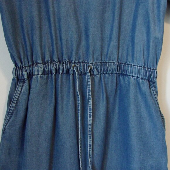 J. Crew Chambray Denim Dress Blue Preppy Tencel Short Sleeve Mini Size Small - Picture 10 of 16